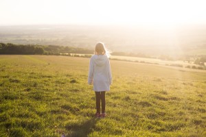 girl standing outside