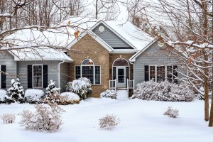 house covered in snow