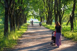 people in a park