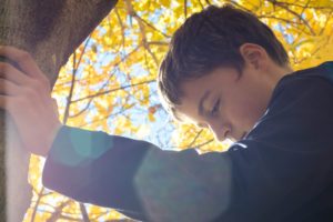 teen boy + tree 